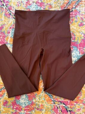 SPANX Deep Chocolate Full Length Booty Boost Leggings Size XL
